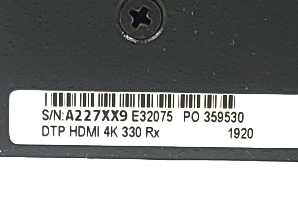Extron DTP HDMI 4k 330 Rx Receiver