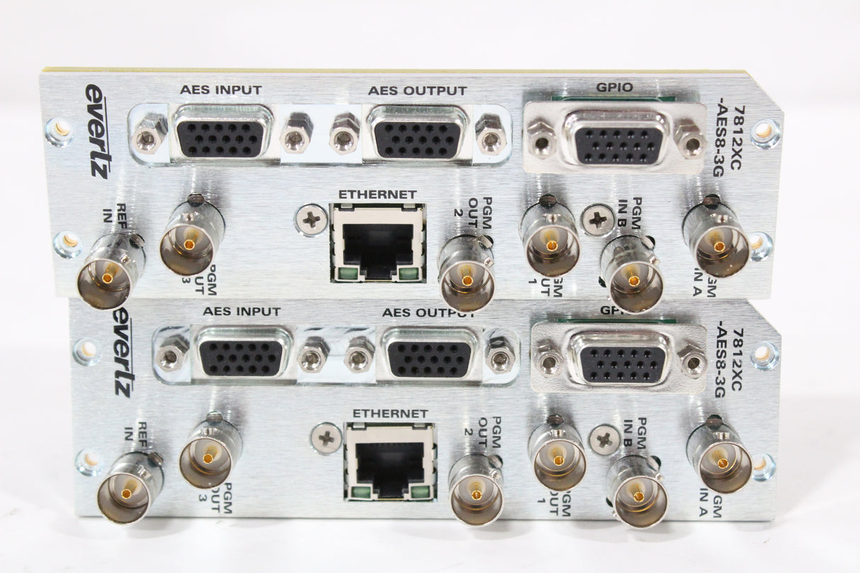 (2) Evertz 7812XC-AES8-3G 3G & HD Cross Converter with AES I/O, Coax I/O (1371-83-2)
