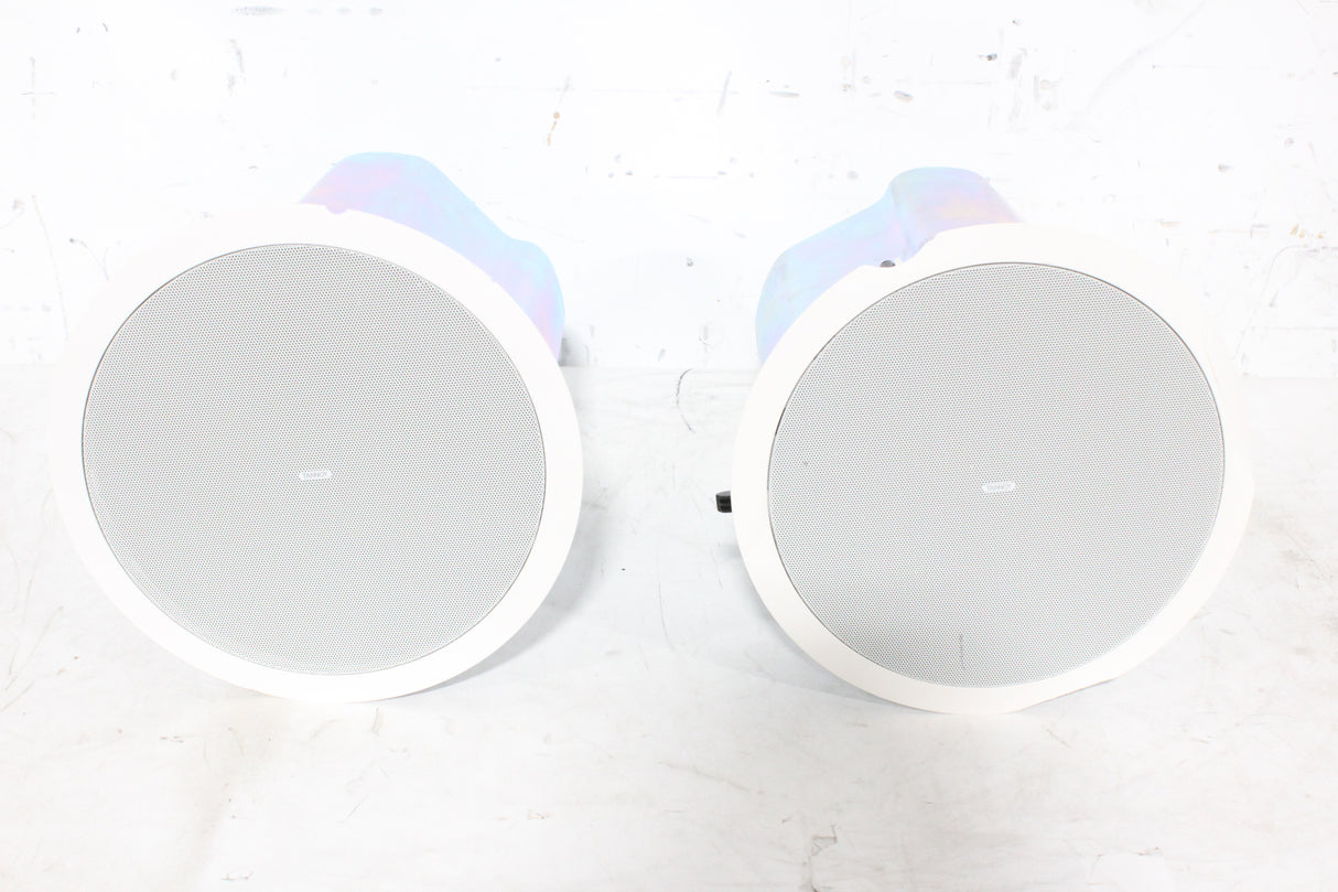 (2) Tannoy CMS 801DC BM Ceiling Monitor Loud Speakers w/ (2) Cut Out Templates