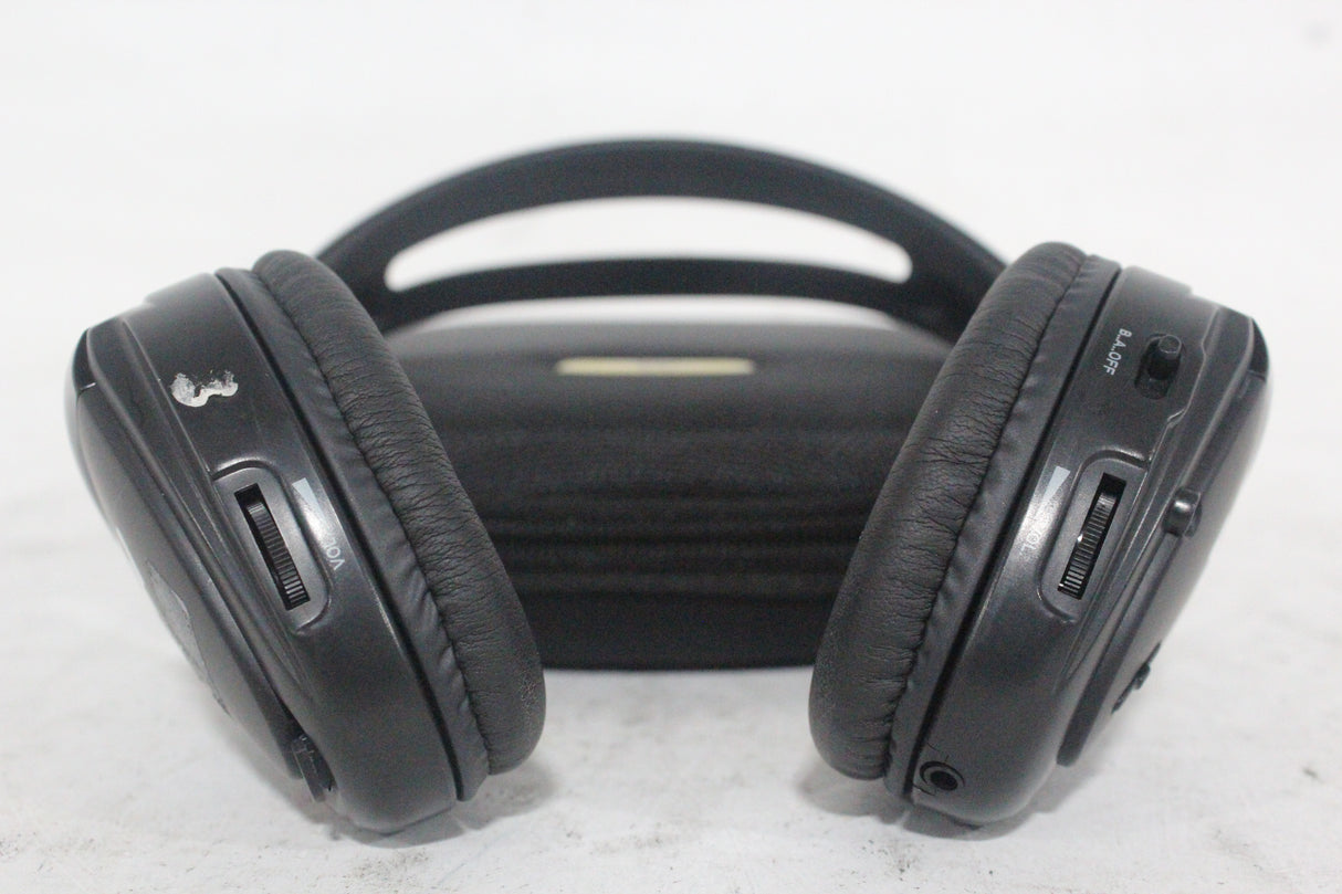 (2) Williams Sound WIR RX15-2 Dual-Channel Infrared Wireless Headphones (2.3 or 2.8 MHz) w/ (2) Vinyl Zipper Cases