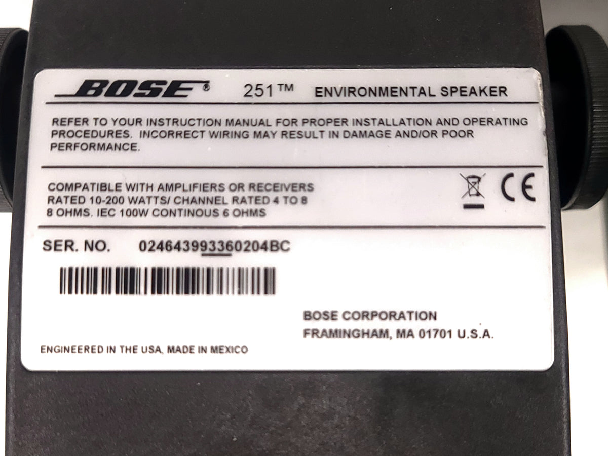(2) Bose 251 Outdoor Speakers in Original Box