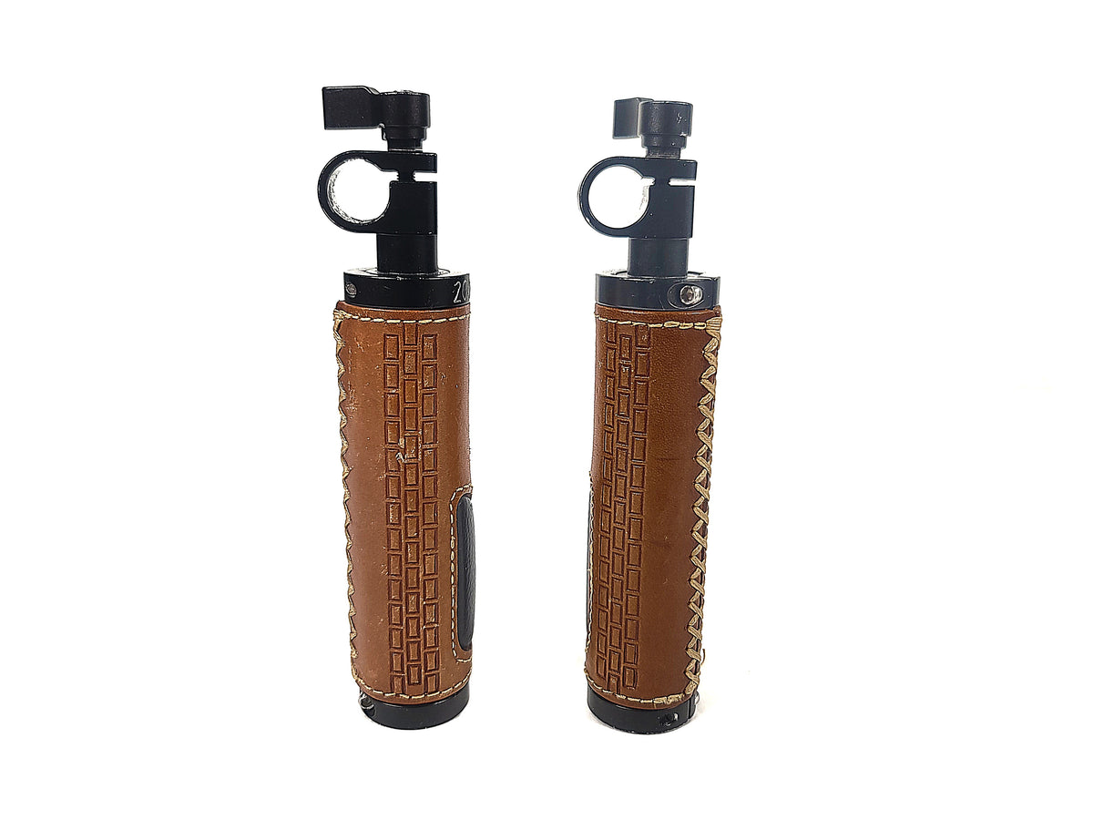 (2) Camvate Rod Clamp Handle Grip Leather for DSLR Camera Rod System