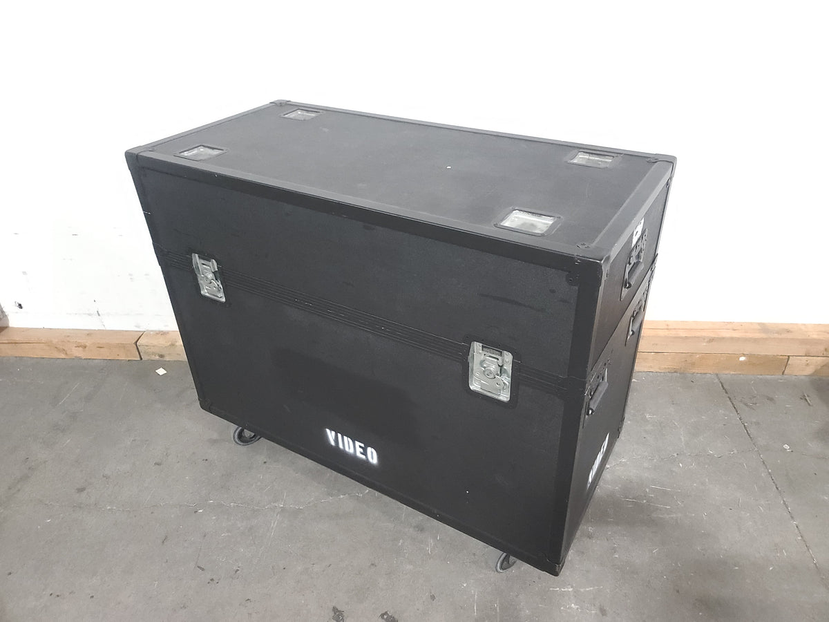 (2) Dynex DX-40L261A12 LCD Color TV in Wheeled Road Case