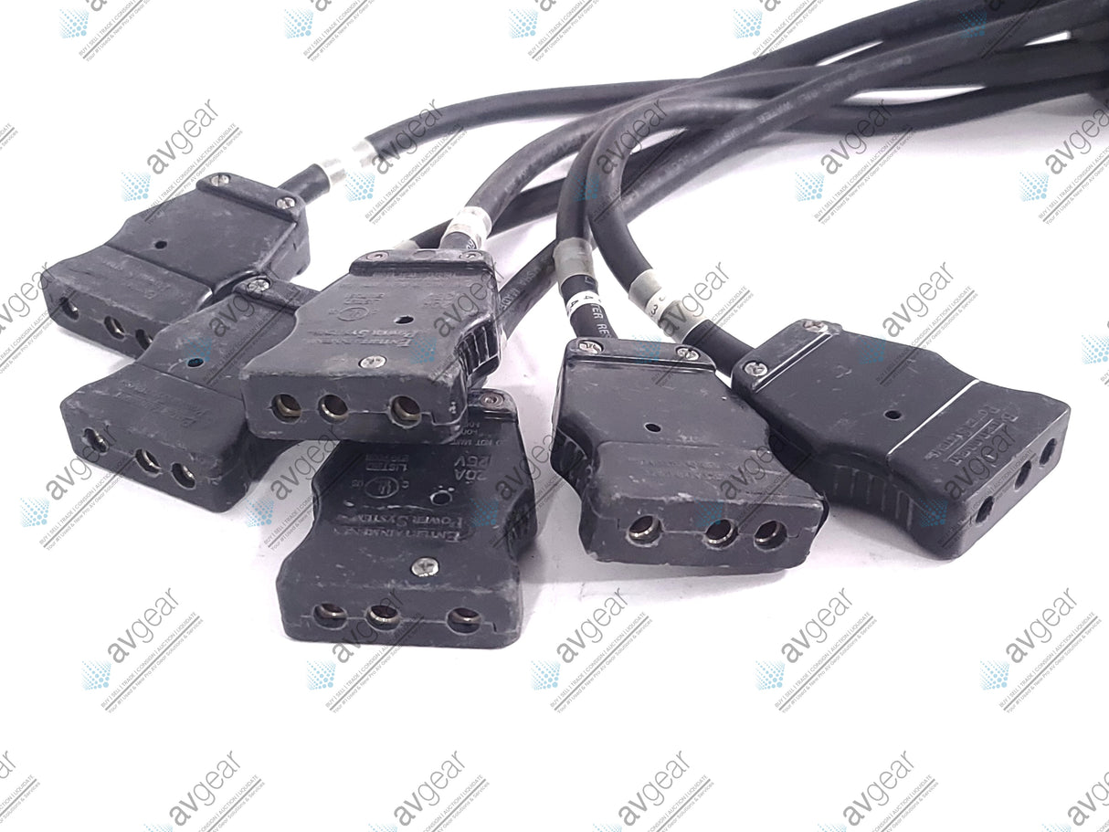 (2) Male 19-Pin Socapex to (6) Female Stage Pin 1' Fan Out Cables