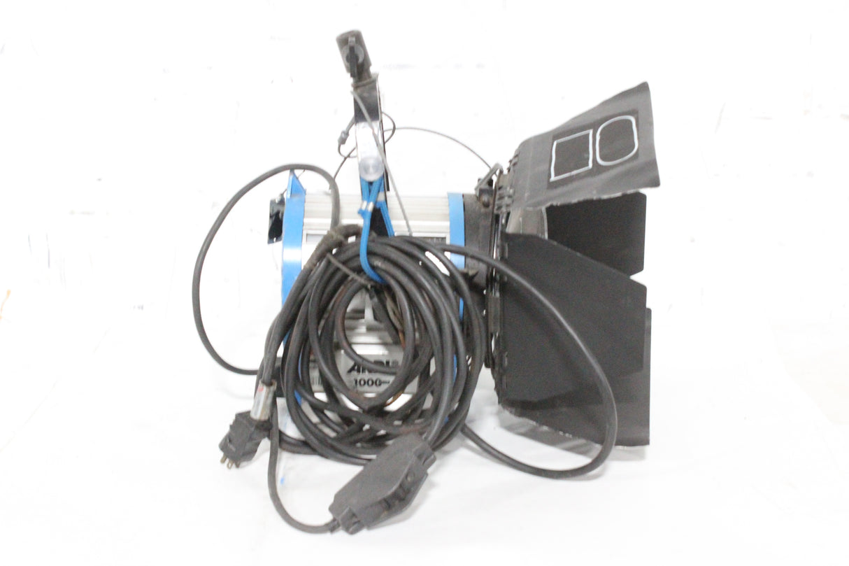 (3) ARRI 1000W T1 Location Fresnel with Stand Mount With Barn Doors