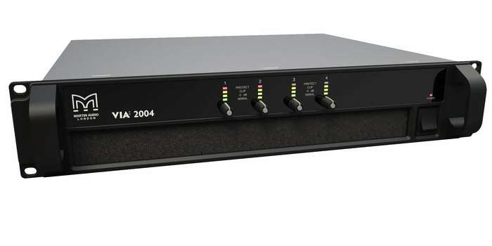 Martin Audio VIA2004 4-Channel Power Amplifier, 4x500W into 4 Ohms