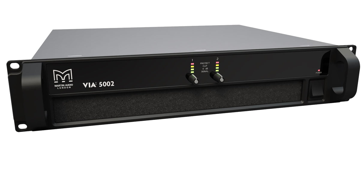 Martin Audio VIA5002 2-Channel Power Amplifier, 2x2500w at 4 Ohms or 2x1600w at 8 Ohms
