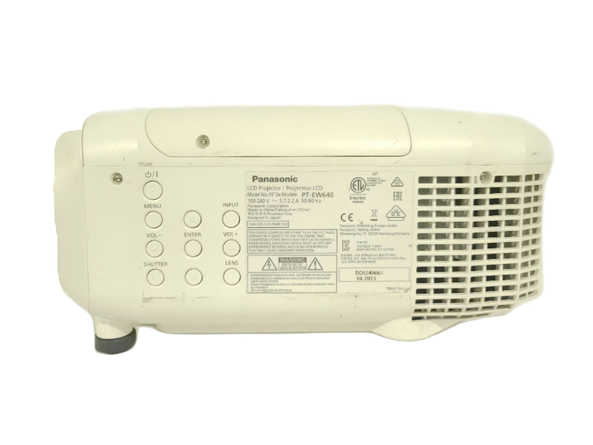 (4) Panasonic PT-EW640 5,800 Lumens WXGA 0.76" 3LCD Large Venue Projector (No Lens)