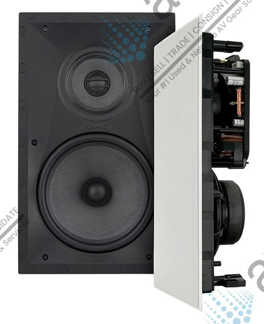 Sonance - VP86 RECTANGLE - Visual Performance 8" 3-Way In-Wall Rectangle Speakers (Pair) (1514-101) New-Open Box
