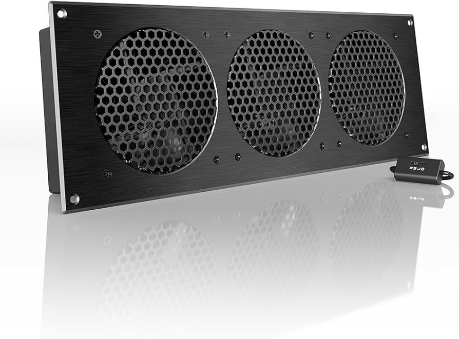 AC Infinity AIRPLATE S9 Home Theater AV Cabinet Quiet Cooling Fan System