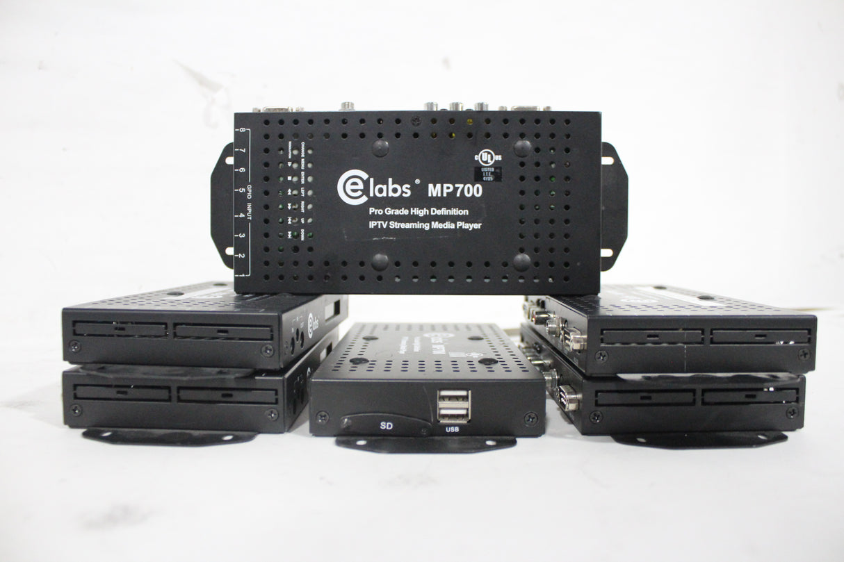 (6) CE Labs Pro High Grade MP700 Commercial IPTV Media Player w/ Power Adapter & Remote
