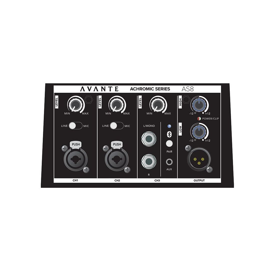 Avante Audio Achromic AS8100 AS8 800W Column PA System w/ Mixer and Bluetooth