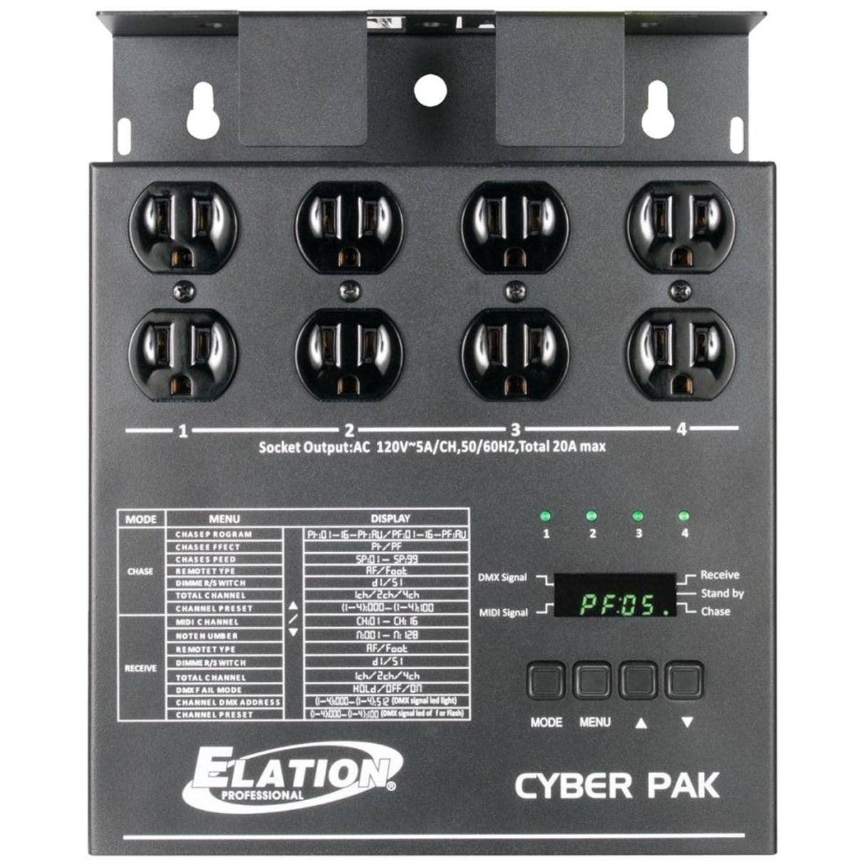 ADJ Cyber Pack 4 Channel DMX Midi Dimmer Pack