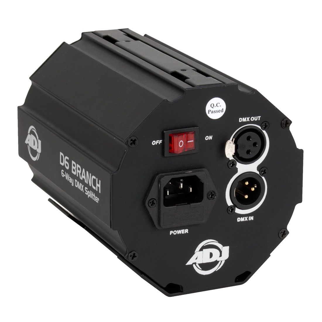 ADJ D6B774 D6 Branch Truss-Mounted 6-Way 3-Pin DMX Splitter and Amplifier (Discontinued)