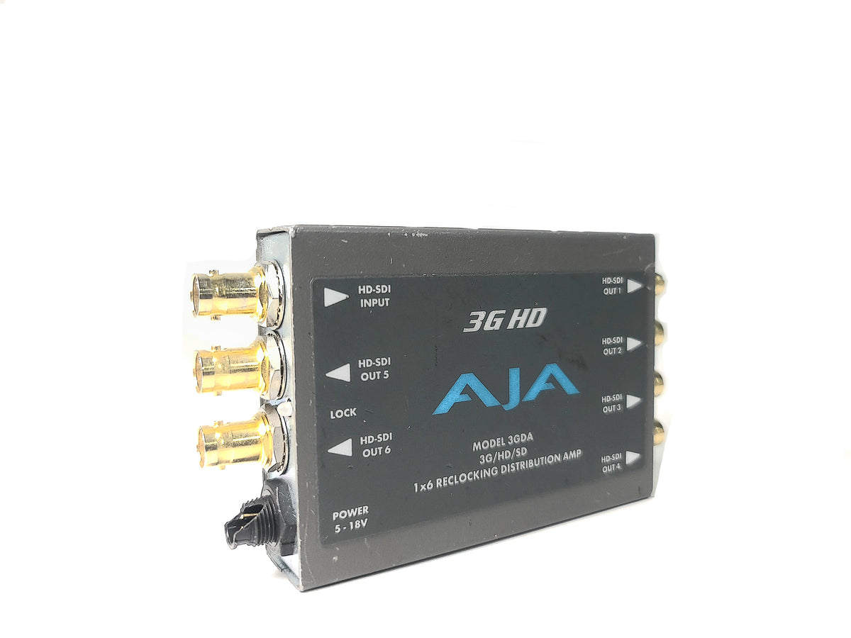 AJA 3GDA 1x6 3G/HD/SD Reclocking Distribution Amplifier