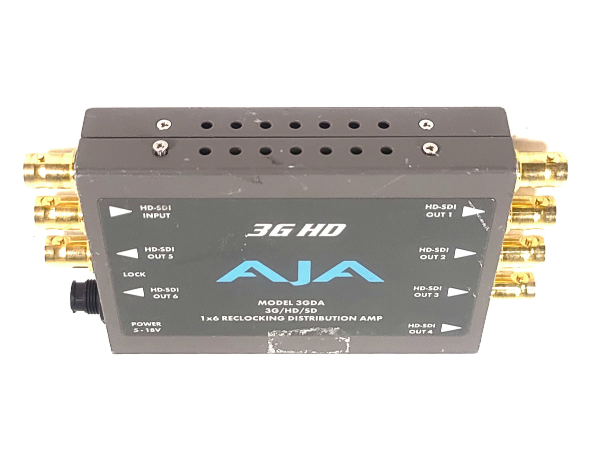 AJA 3GDA 1x6 3G/HD/SD Reclocking Distribution Amplifier