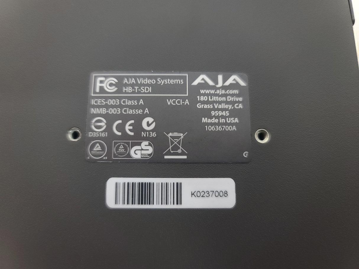 AJA HB-T-SDI HDBaseT Video and Control Extension Mini-Converter