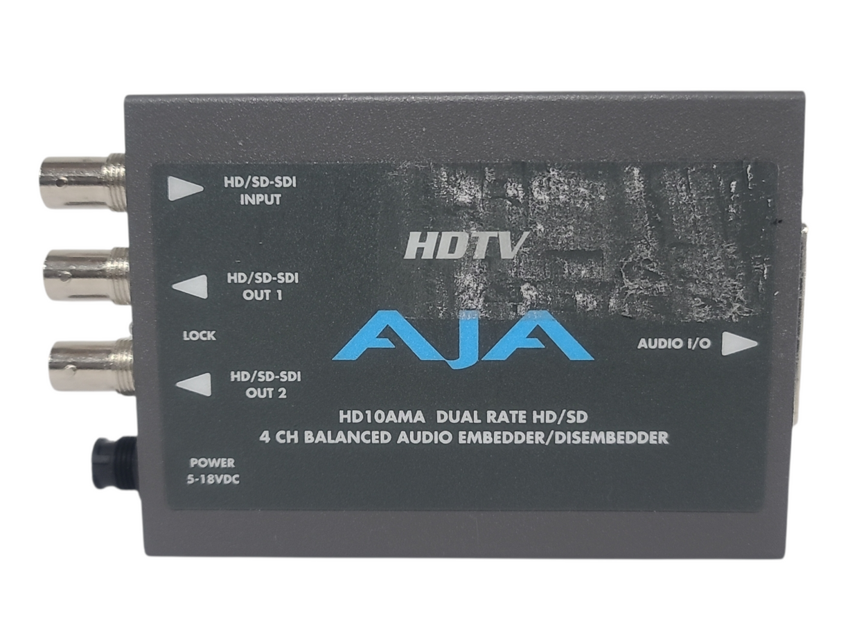 AJA HD10AMA Dual Rate HD/SD 4 Channel Balanced Audio Embedder/Disembedder