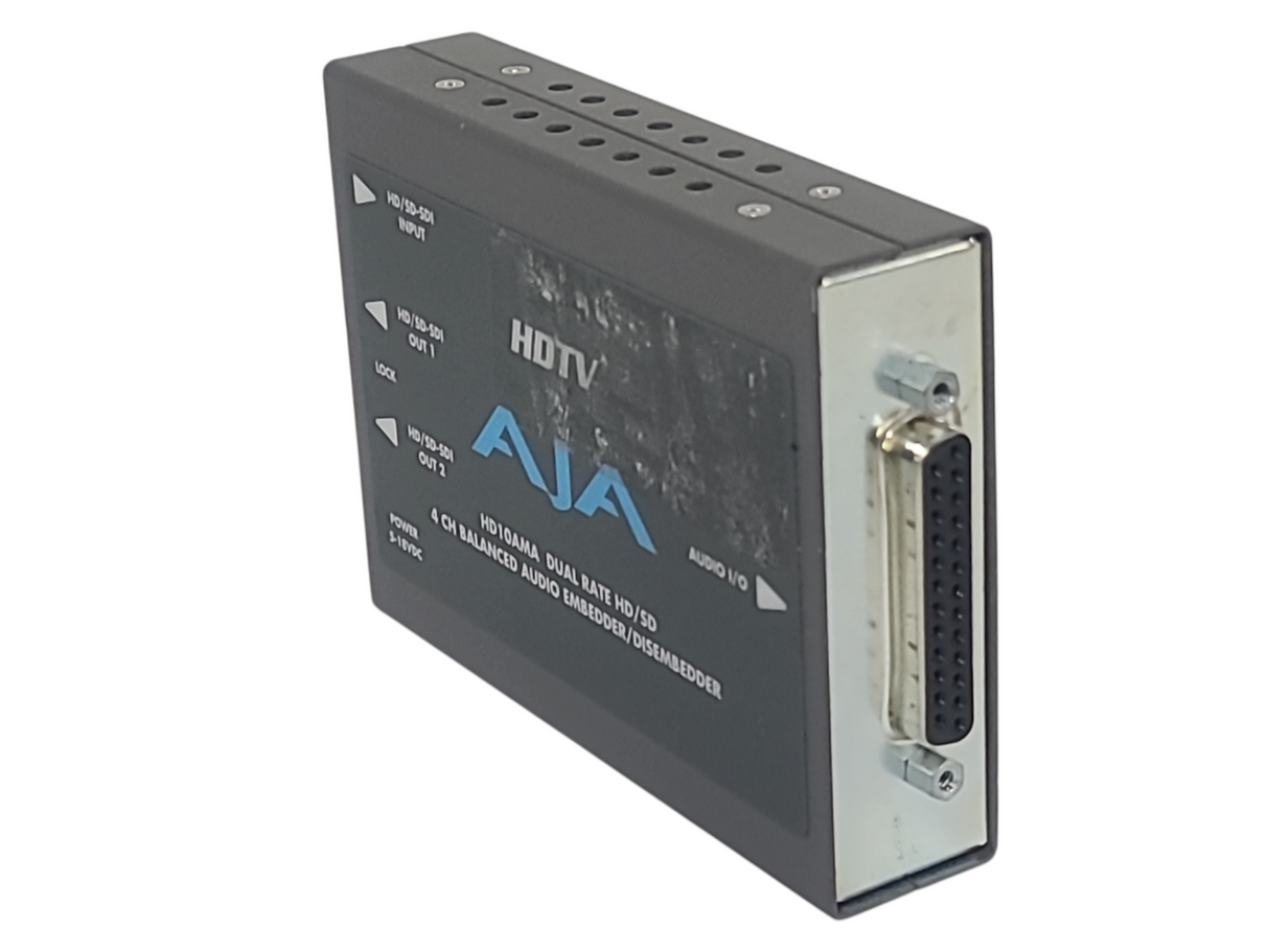AJA HD10AMA Dual Rate HD/SD 4 Channel Balanced Audio Embedder/Disembedder