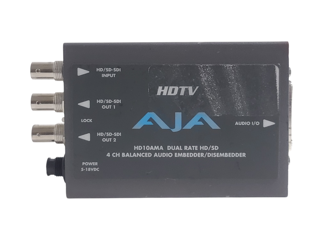 AJA HD10AMA Dual Rate HD/SD 4 Channel Balanced Audio Embedder/Disembedder
