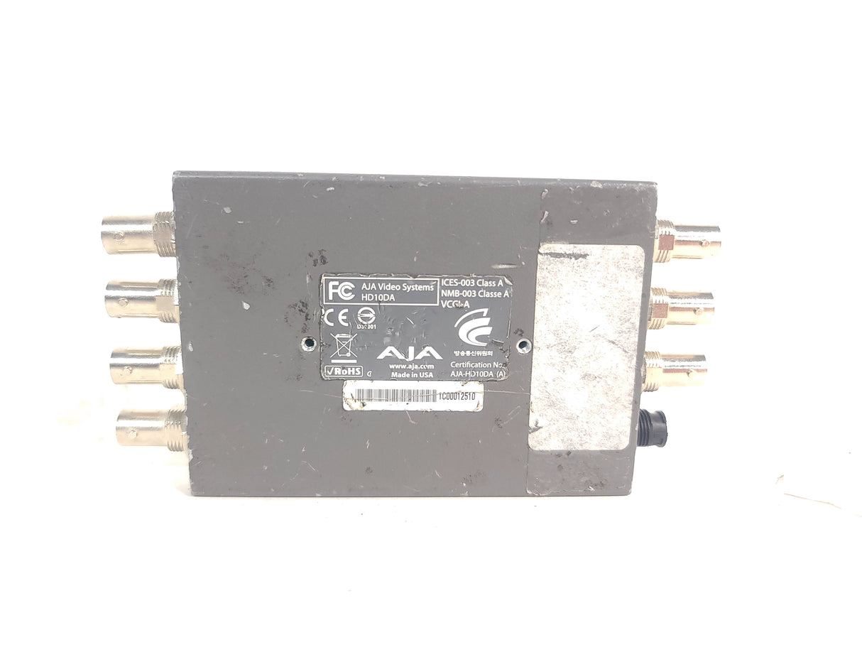 AJA HD10DA Dual Rate HD/SD 1x6 Reclocking Distribution Amp - NO PSU