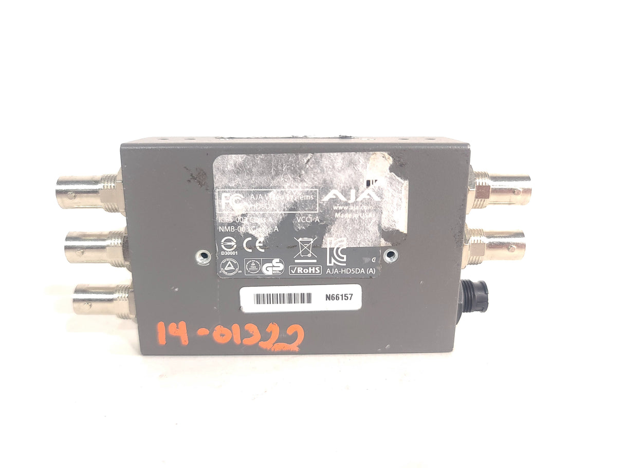 AJA HD5DA 1x4 HD-SDI/SDI Distribution Amplifier - NO PSU