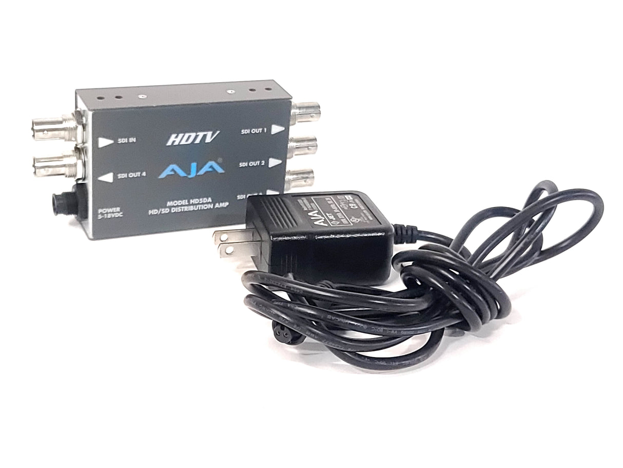 AJA HD5DA HD-SDI/SDI Serial Digital Distribution Amplifier w/ PSU
