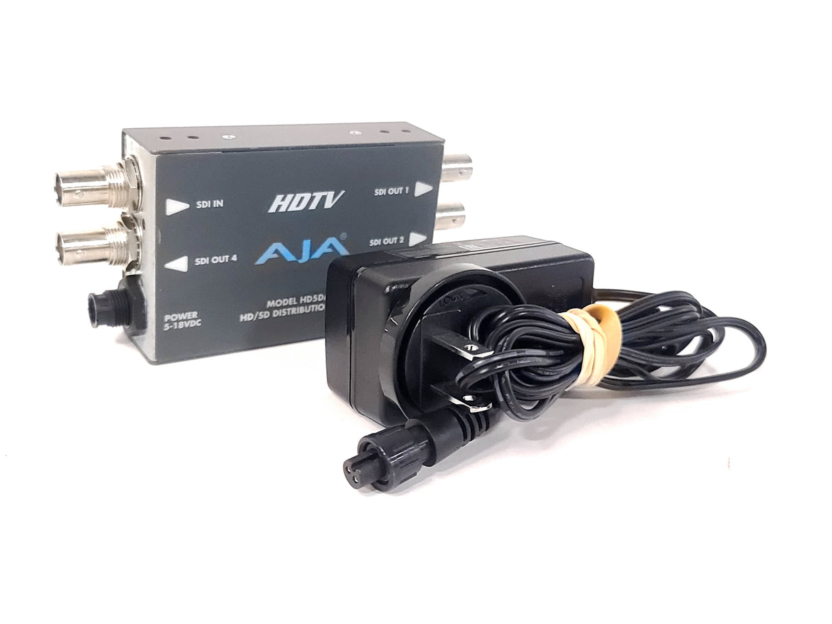 AJA HD5DA HD-SDI/SDI Serial Digital Distribution Amplifier w/ PSU