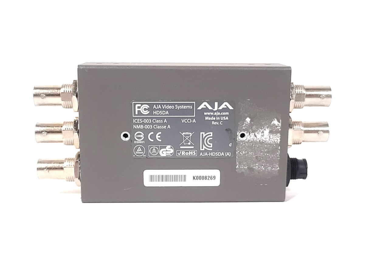 AJA HD5DA HD-SDI/SDI Serial Digital Distribution Amplifier w/ PSU