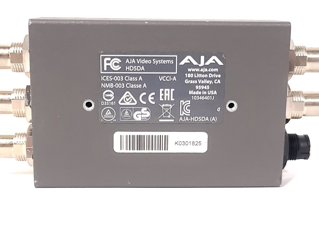 AJA HD5DA HD-SDI/SDI Serial Digital Distribution Amplifier w/ PSU