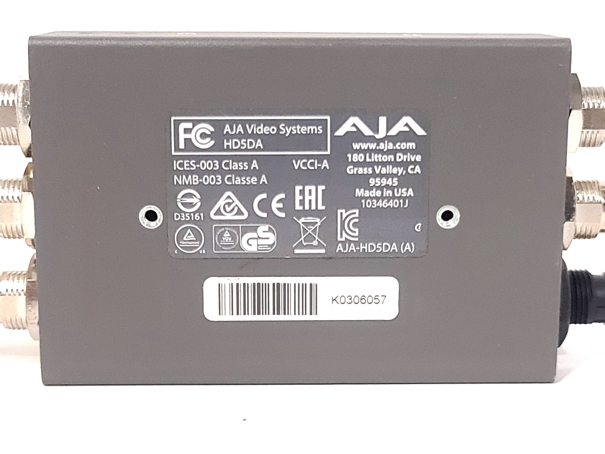 AJA HD5DA HD-SDI/SDI Serial Digital Distribution Amplifier w/ PSU