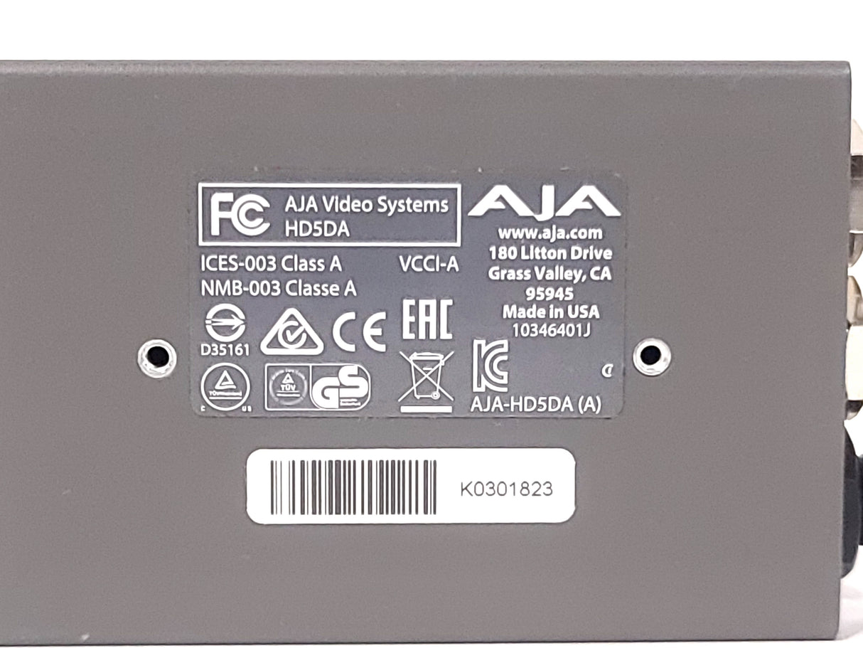 AJA HD5DA HD-SDI/SDI Serial Digital Distribution Amplifier w/ PSU