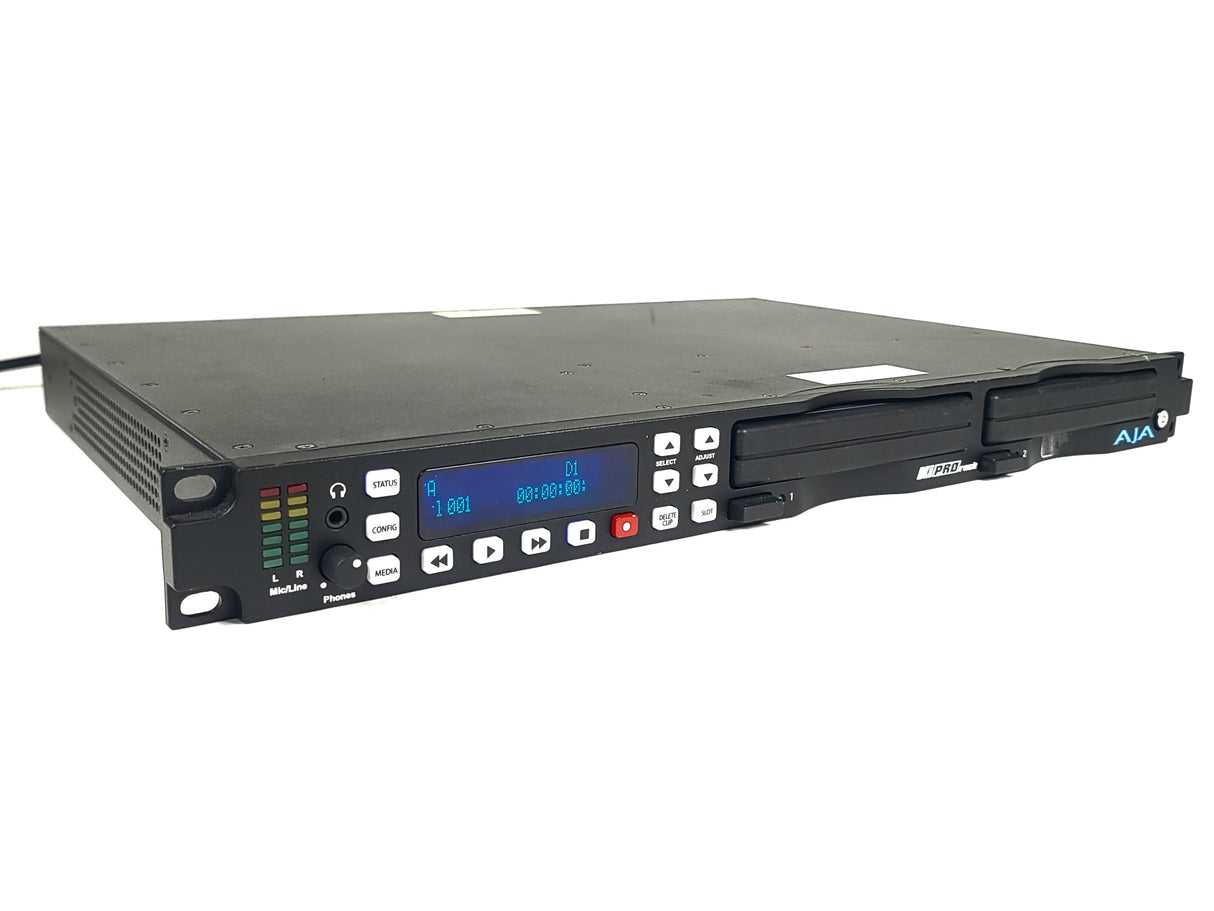 AJA Ki Pro Rack File Based 1RU Recorder and Player w/ (2) AJA 512GB KiStor Solid State Drives