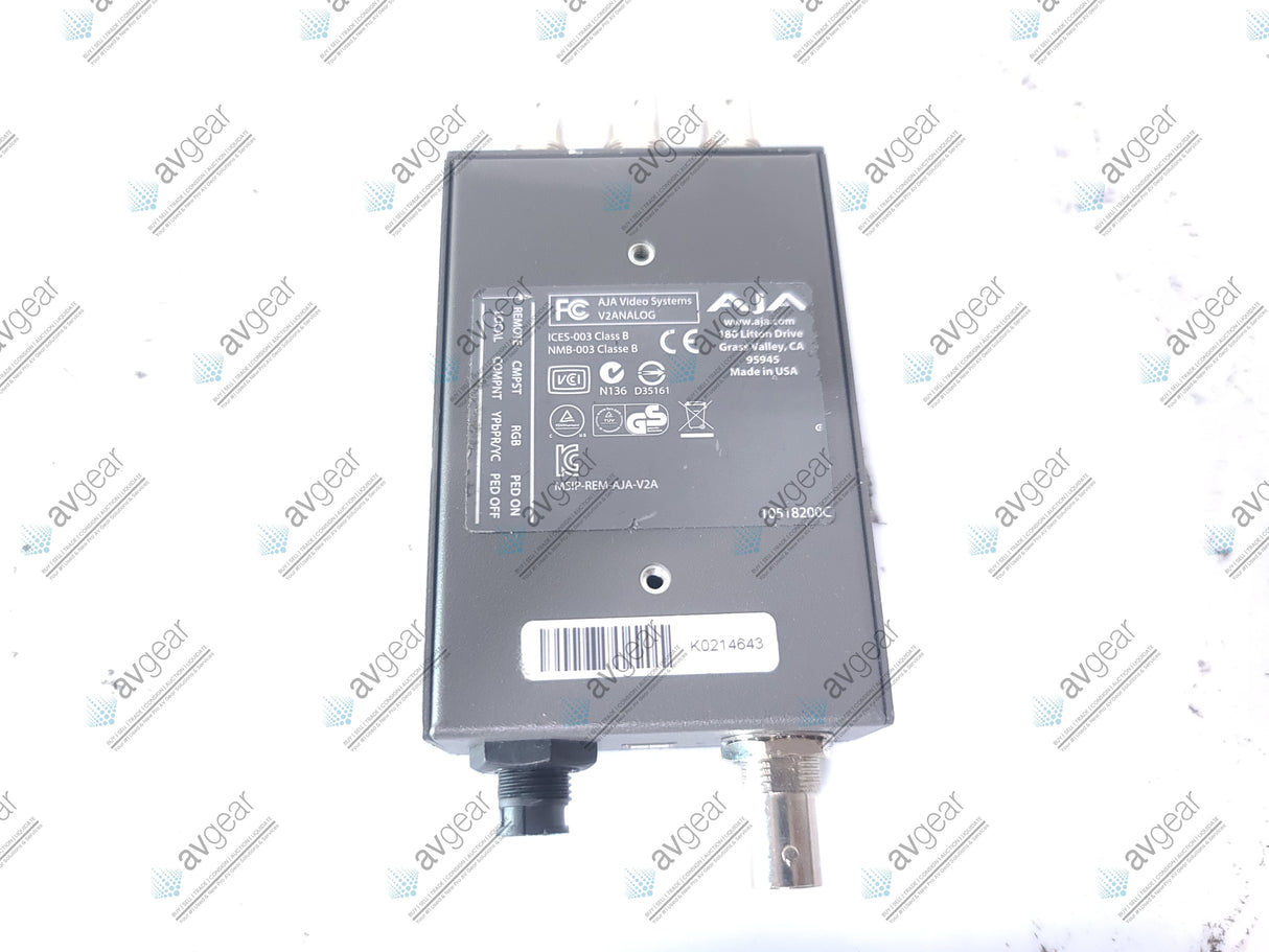 AJA V2Analog HD/SD-SDI to Analog Mini-Converter