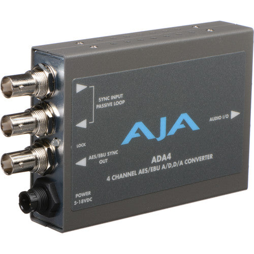 AJA ADA4-R0 4-Channel Bi-Directional Analog/Digital Audio Mini-Converter