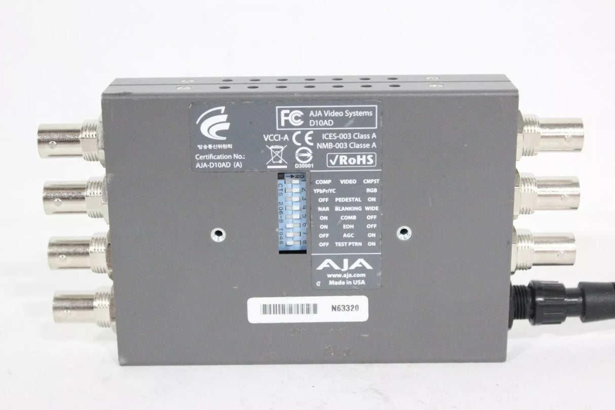 AJA D10AD Component/Composite Analog To SDI Converter