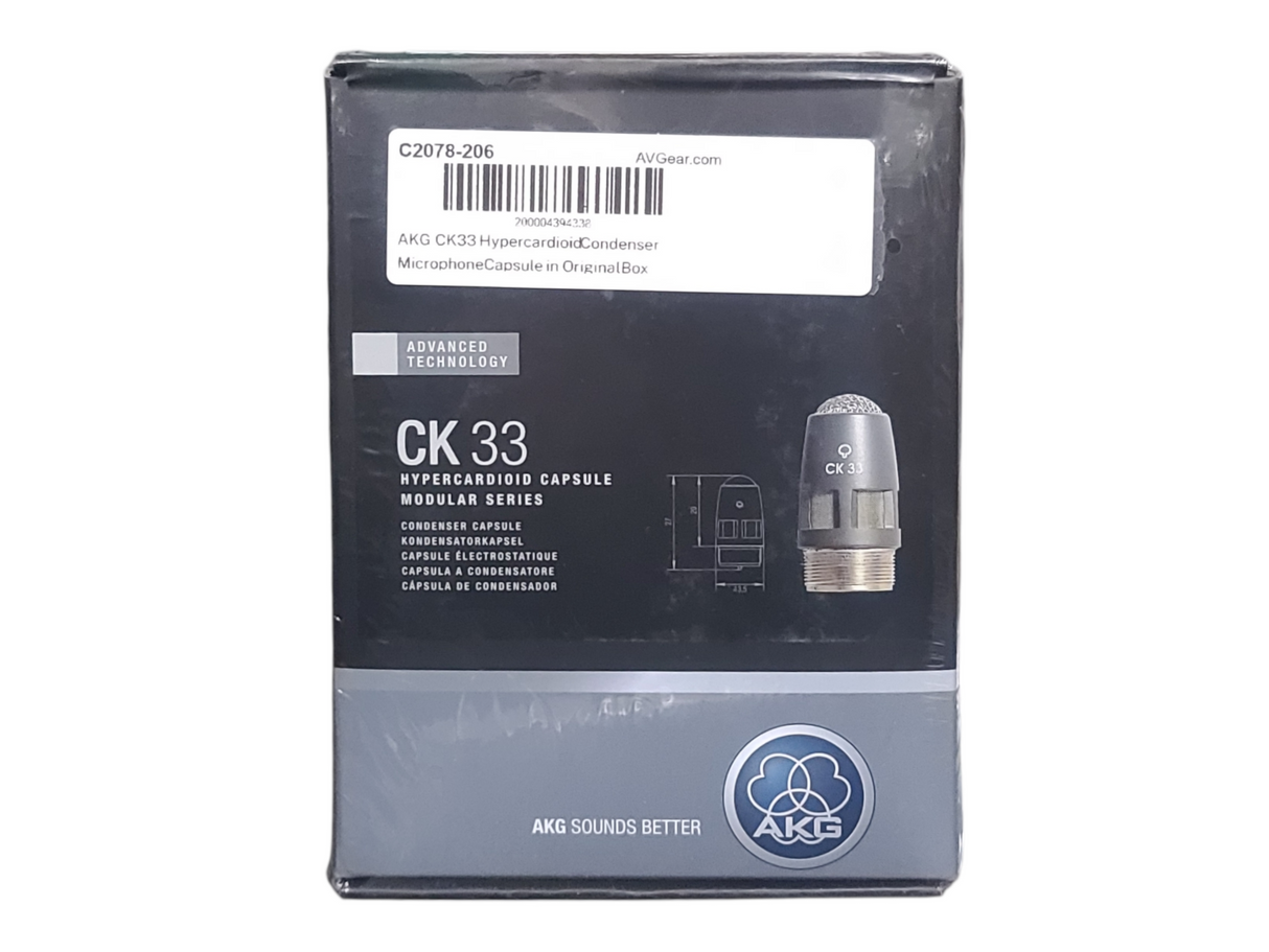 AKG CK33 Hypercardioid Condenser Microphone Capsule in Original Box
