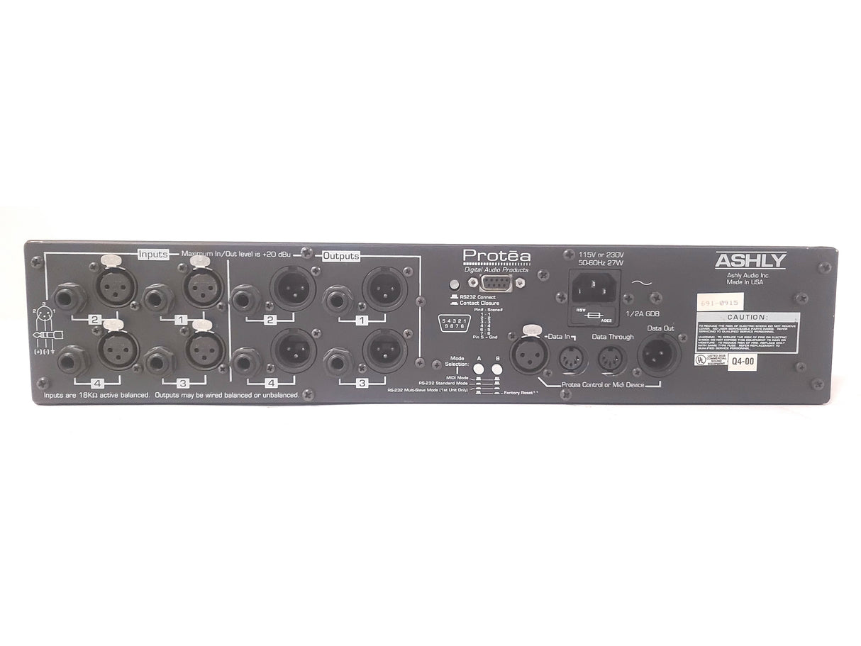 ASHLY Protea System II 4.24GS 4-Channel 24-Bit Digital Graphic Equalizer / System Processor Slave