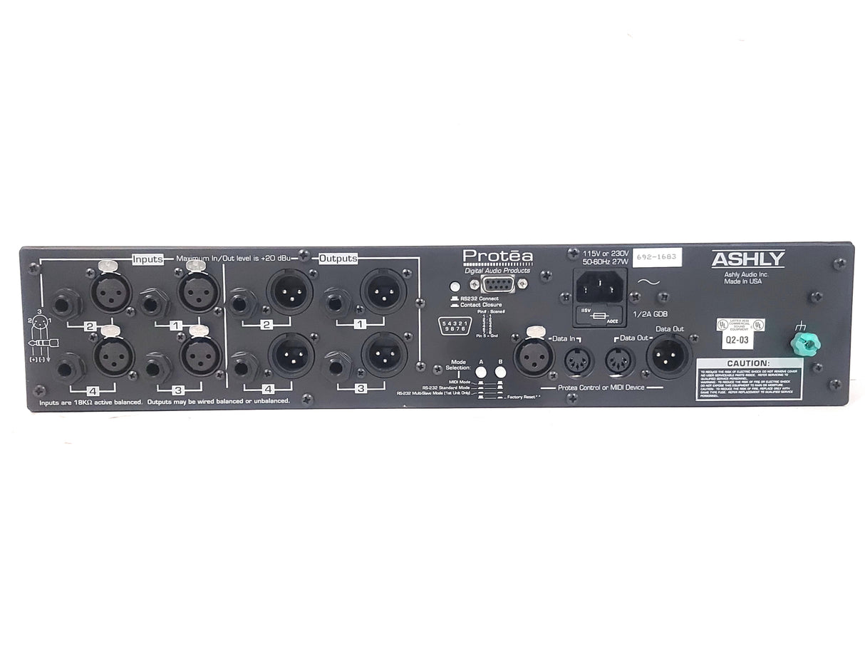 ASHLY Protea System II 4.24GS 4-Channel 24-Bit Digital Graphic Equalizer / System Processor Slave