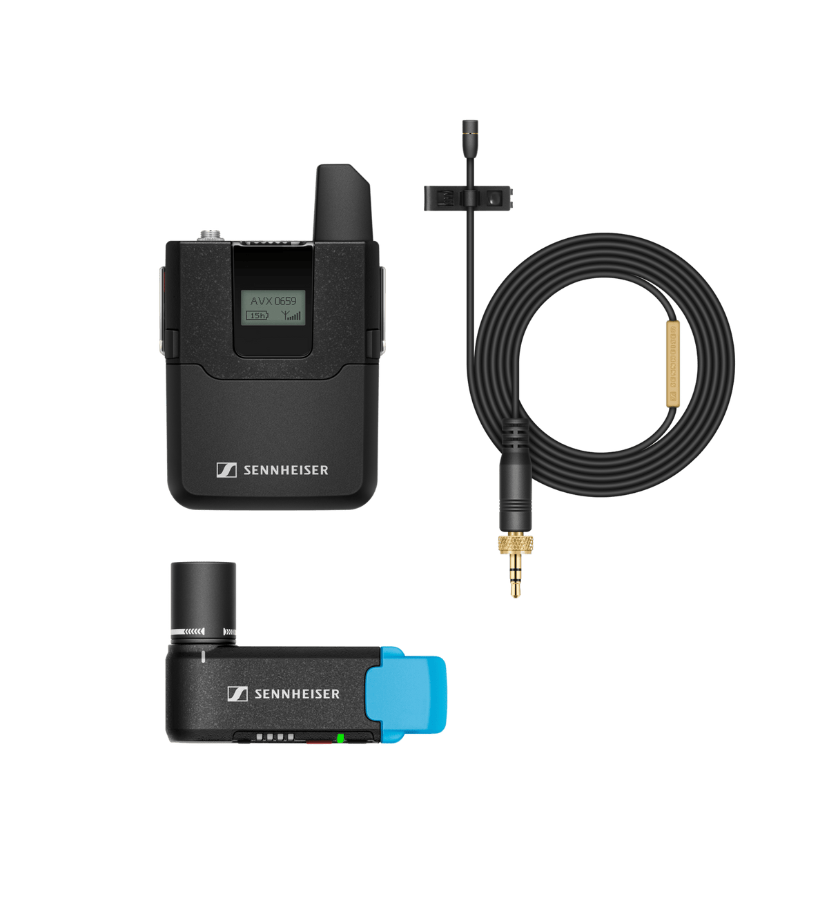 Sennheiser AVX-MKE2 SET-4-US SET Digital Camera-Mount Wireless Omni Lavalier Microphone System (1.9 GHz)