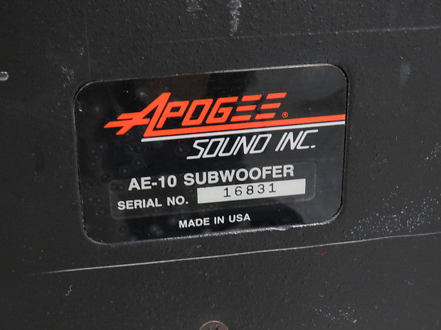 Apogee Sound AE-10 Dual 15" Passive Subwoofer