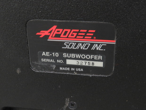 Apogee Sound AE-10 Dual 15" Passive Subwoofer