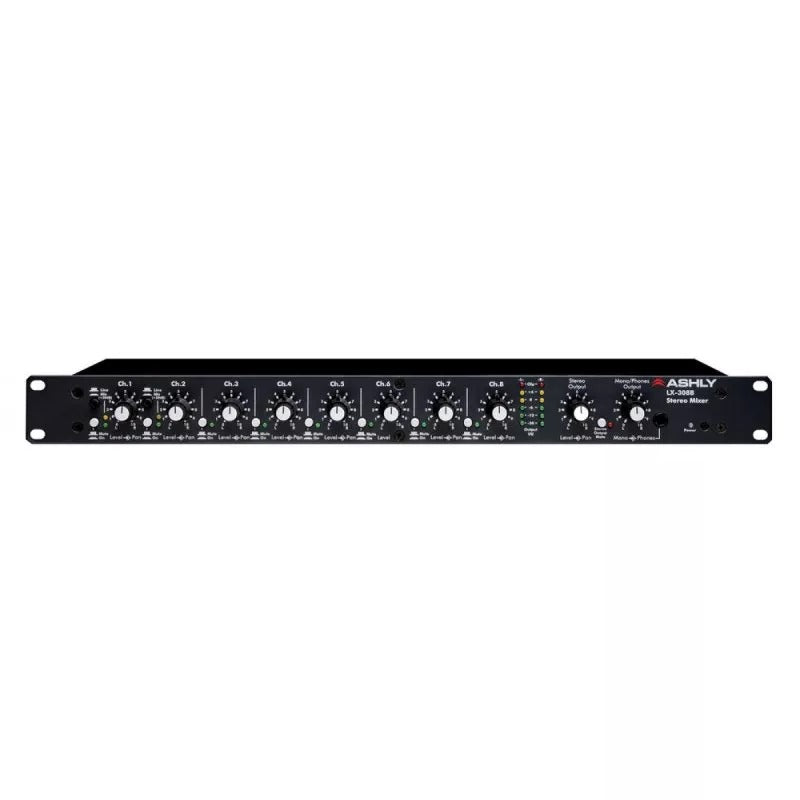 Ashly LX-308B Stereo Line Mixer 8-Input Stereo Line Mixer, 1U