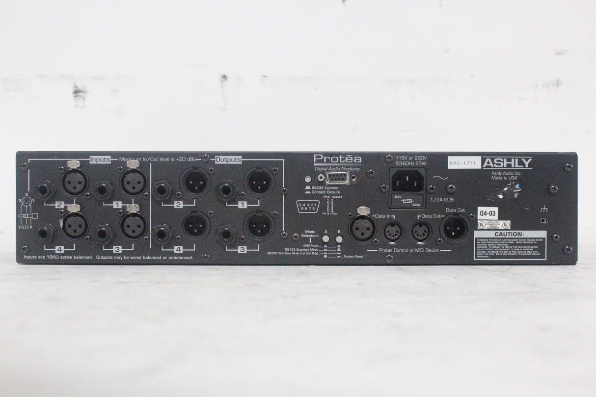 Ashly Protea System II 4.24 GS, 4 Channel 24 Bit Digital Graphic Equalizer System Processor Slave