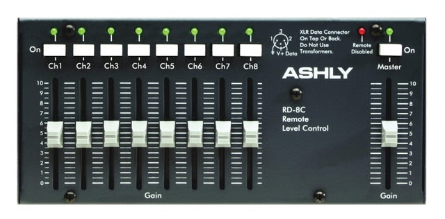 Ashly RW-8C - 8-Channel Wall-Mount Remote Control for VCM-88C