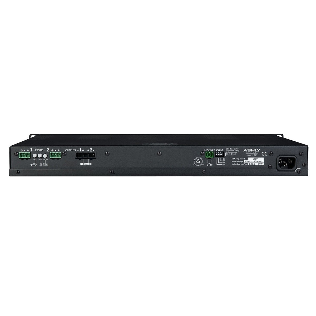 Ashly SRA Series SRA-2075 Convection-Cooled Stereo Power Amplifier