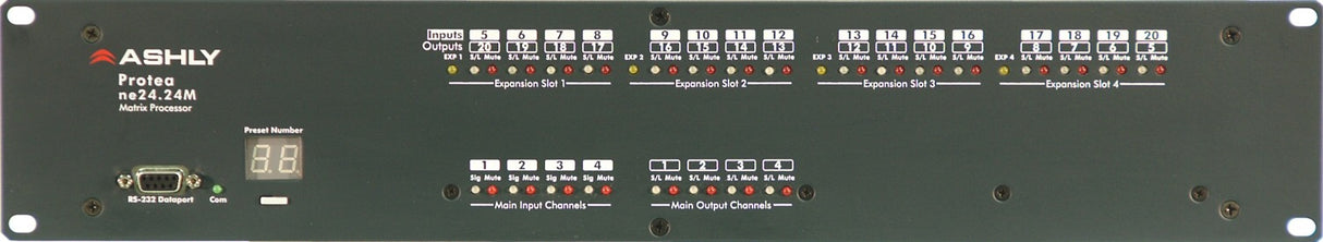 Ashly ne24.24M 4x12 Network Protea DSP Audio Matrix Processor