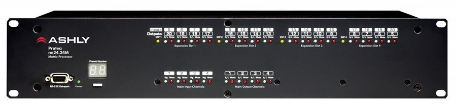 Ashly ne24.24mt 4x12 Logic Protea DSP Audio Matrix Processor 4-In x 12-Out with Logic Card