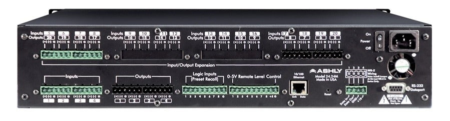 Ashly ne24.24mt 4x12 Logic Protea DSP Audio Matrix Processor 4-In x 12-Out with Logic Card
