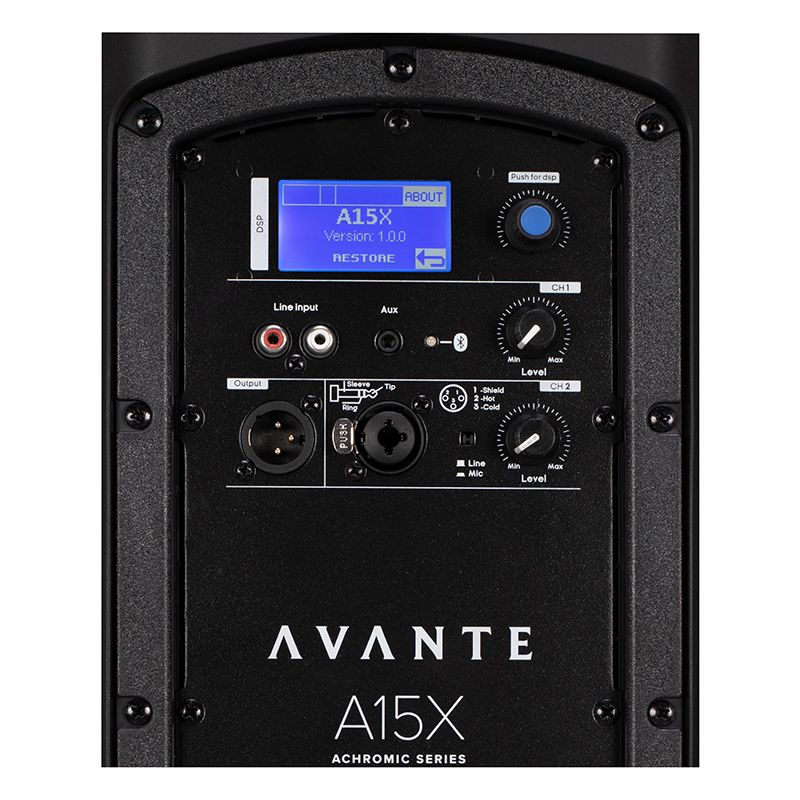 Avante Audio AVAU15 A15X Achromic X Series 15" 2-Way Active Loudspeaker w/ Bluetooth
